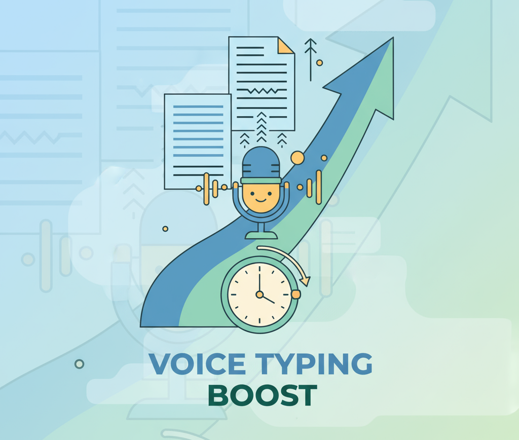 Productivity improvement with voice typing
