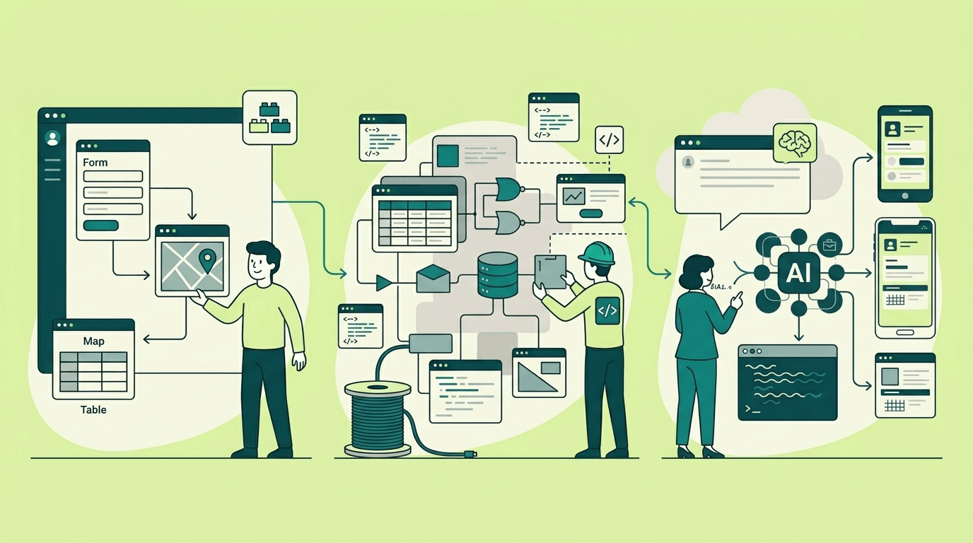 No-code vs Low-code vs AI