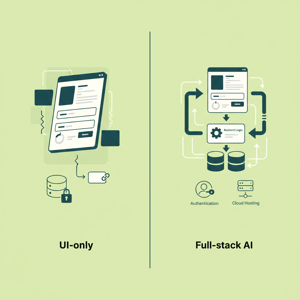 UI-only vs.full-stack app builder