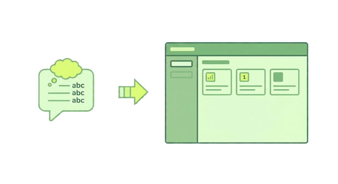 Prompt with Natural language to live app